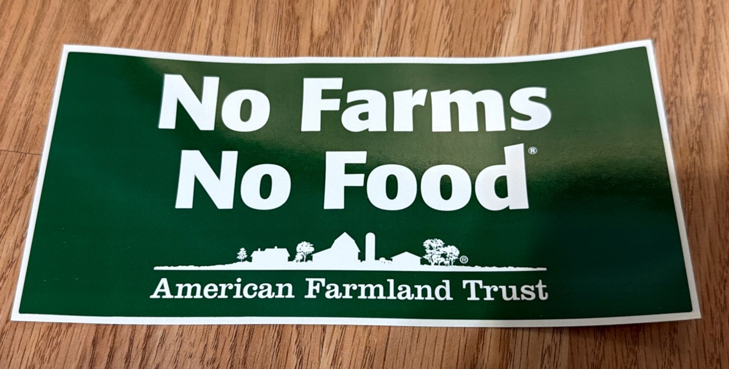 1 NEW No Farms No Food Bumper Sticker American Farmland Trust Supporter Decal 1 NEW No Farms No Food Bumper Sticker American Farmland Trust Supporter Decal