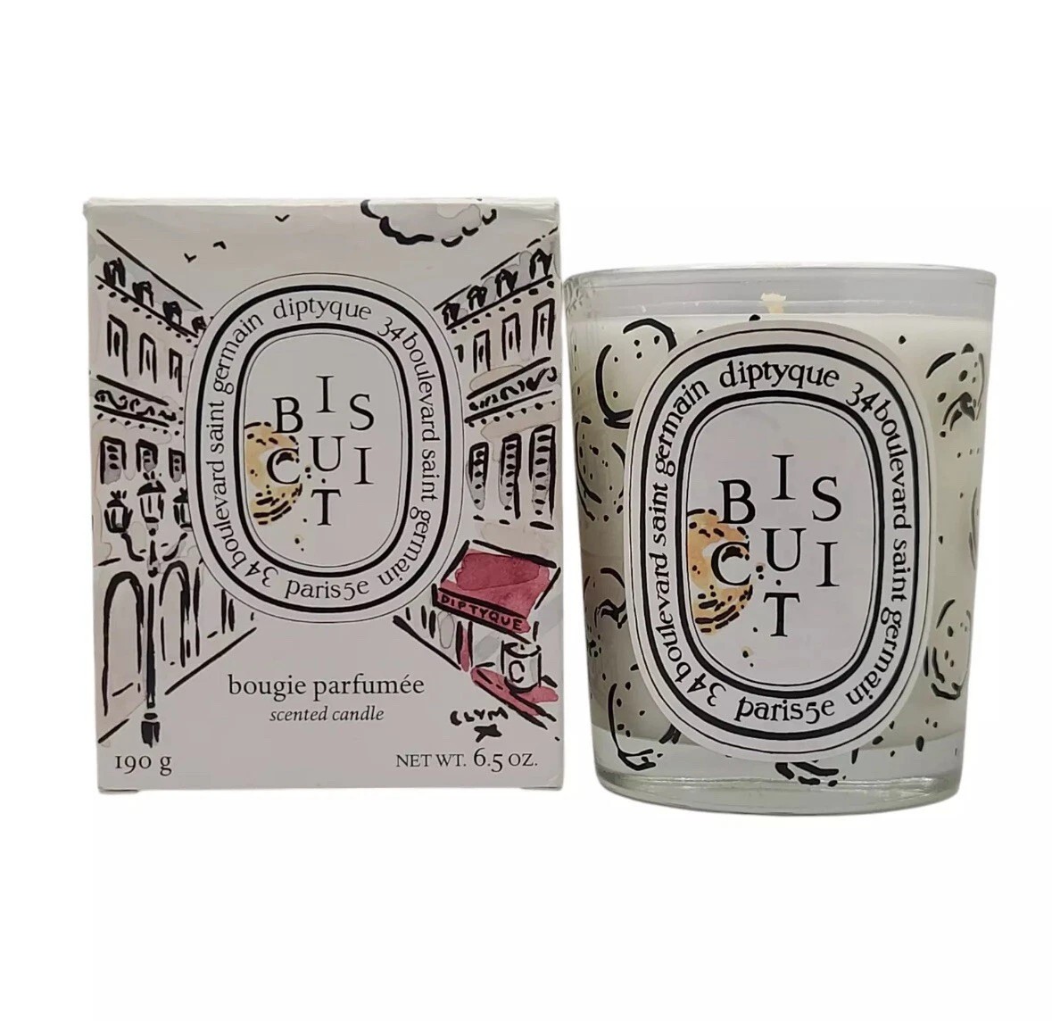 Top Diptyque Biscuit Scented Candle 190g 6.5oz Limited Edition New In Box