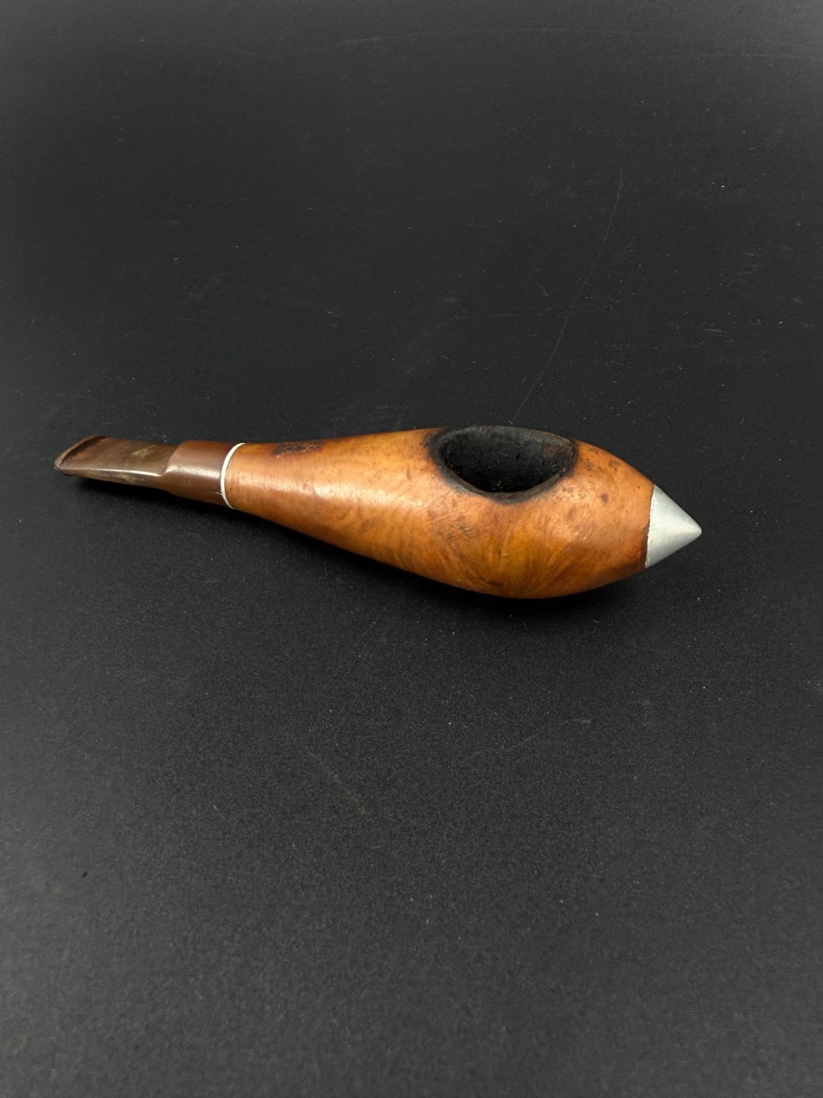 Vintage Jet Pipe Italy Long Briar Tobacco Smoking Pipe Mid Century Design