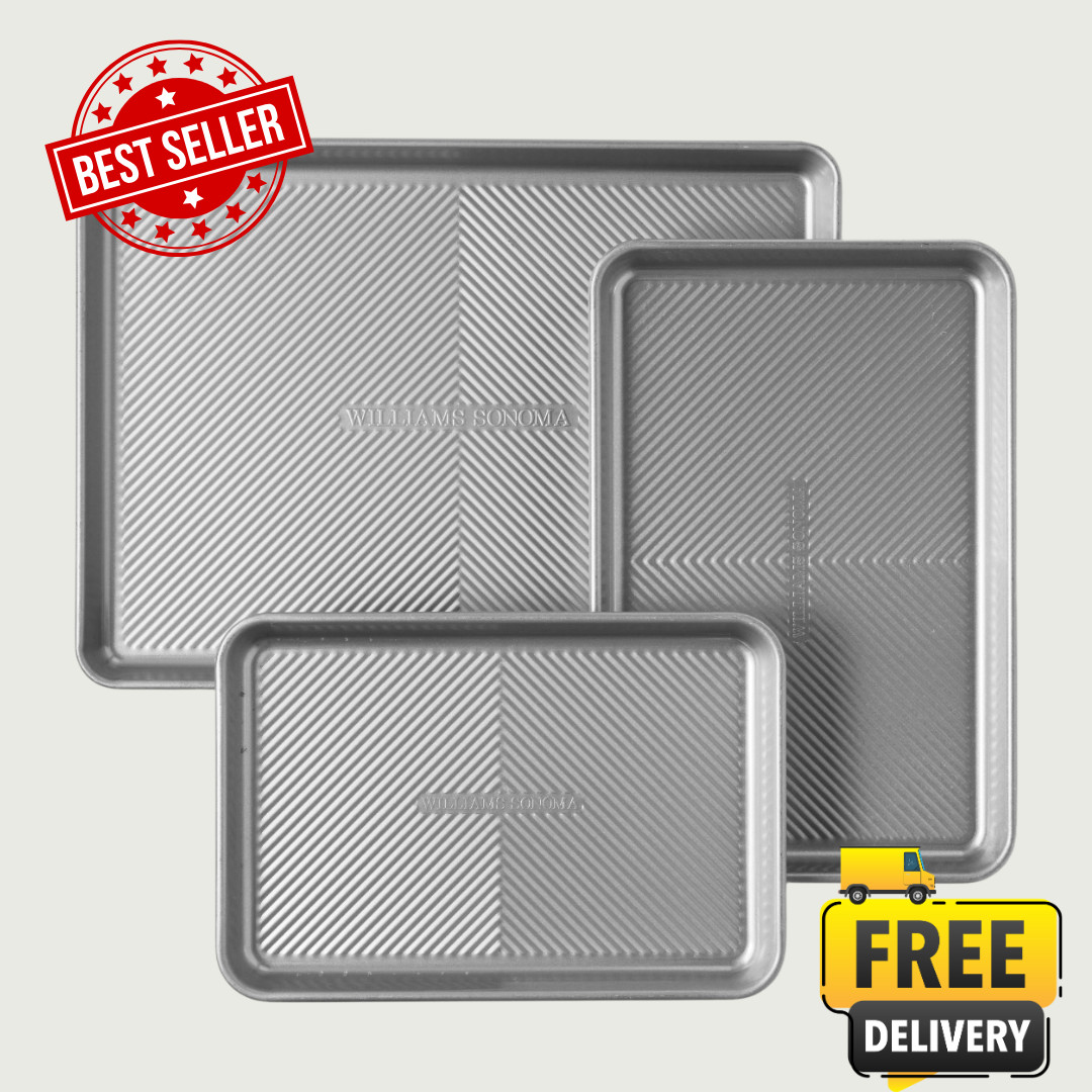 [FASH SALE] Williams Sonoma Cleartouch Nonstick Sheet Pans Set of 3 NEW
