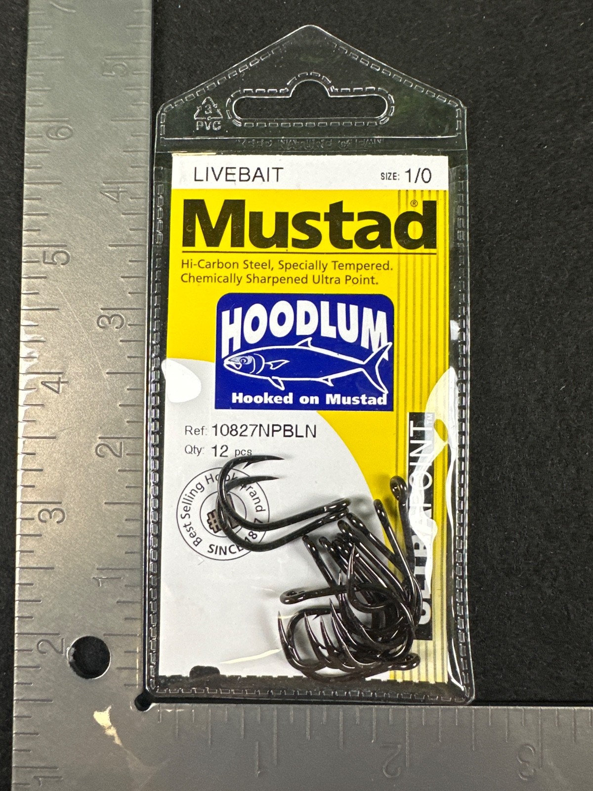 Mustad Ultrapoint Hoodlum 10827NPBLN Live Bait Fishing Hook **Choose Your Size**