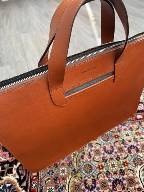 Carl Friedrik Cognac Vachetta Leather Vallance Slim Briefcase Carl Friedrik Cognac Vachetta Leather Vallance Slim Briefcase