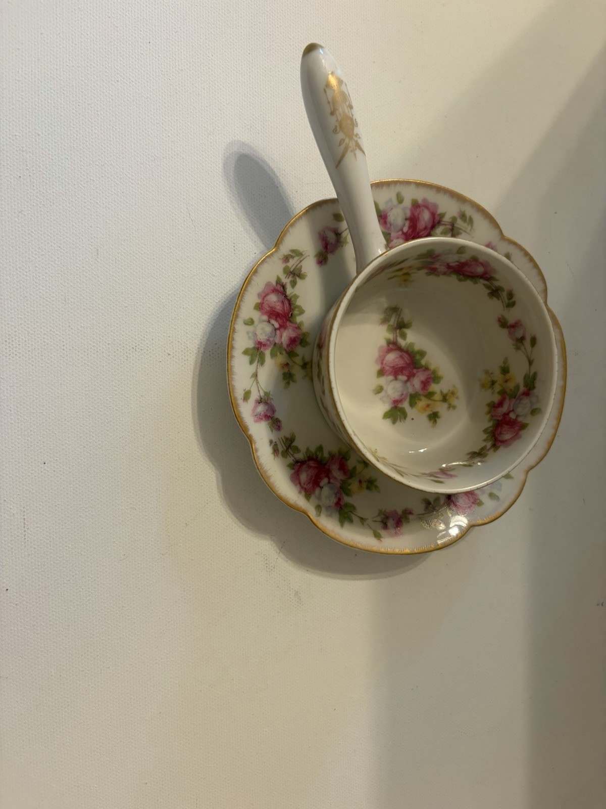 Antique T&V Limoges France Handled Ramekin & Plate Set E.Vail Wichita KS Roses Antique T&V Limoges France Handled Ramekin & Plate Set E.Vail Wichita KS Roses