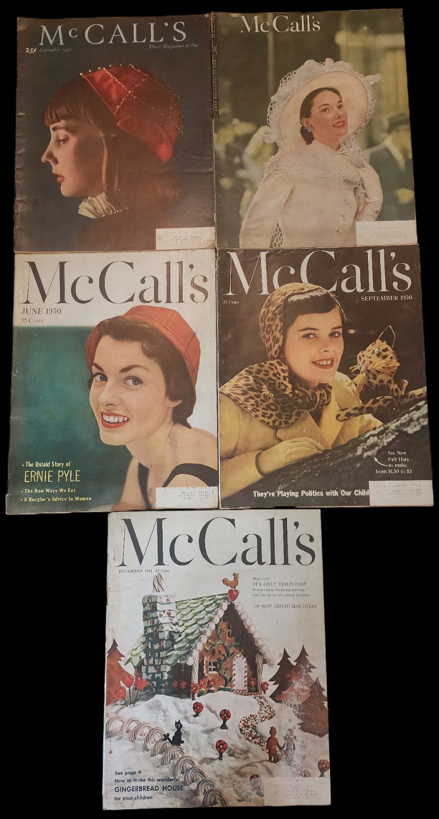 Lot Of 5 Issues McCalls Magazine 1940's/50's Women's Fashion Vintage Print Ads Lot Of 5 Issues McCalls Magazine 1940's/50's Women's Fashion Vintage Print Ads