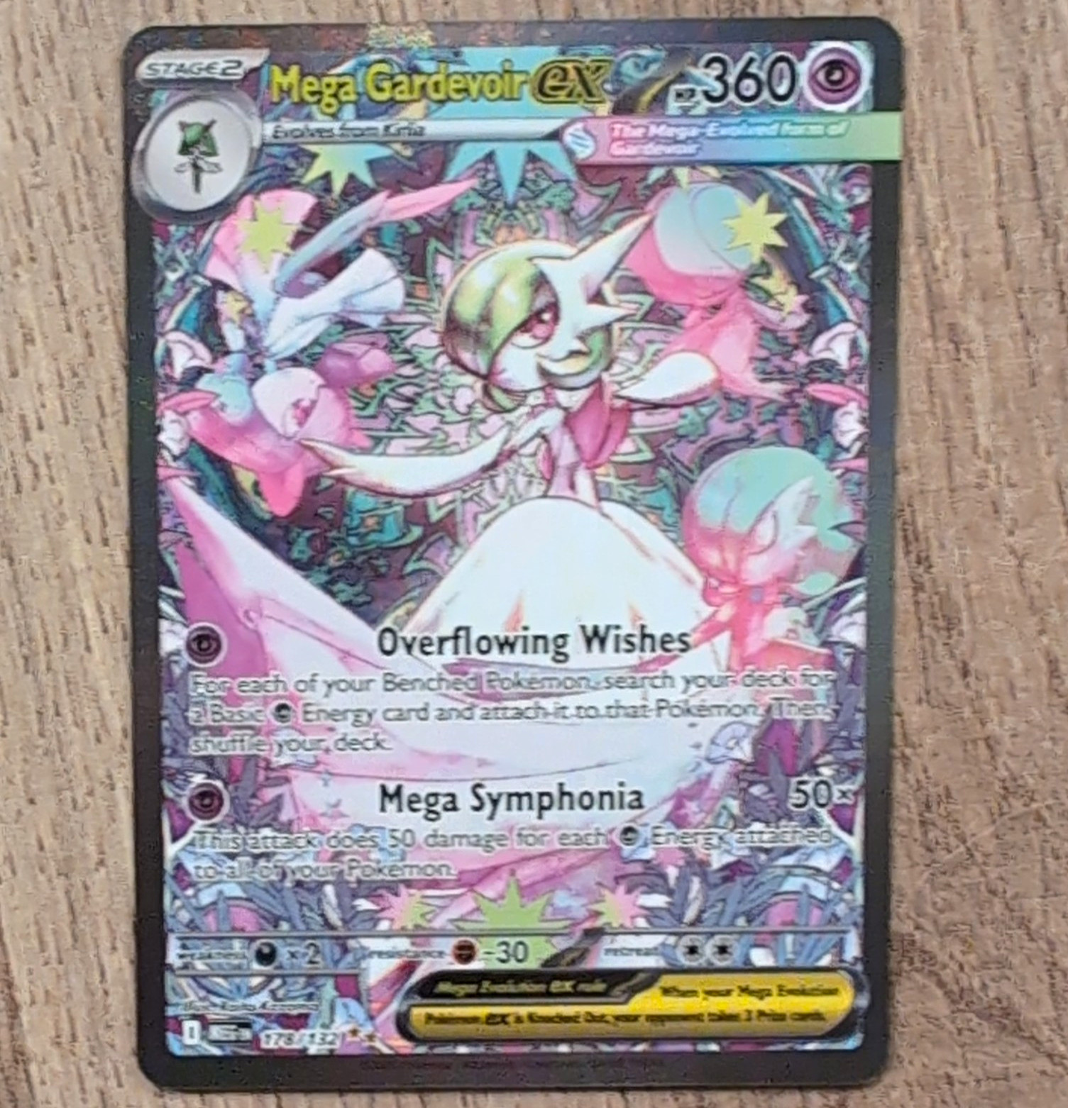 The Pokémon Company Mega Gardevoir EX 178/132 Me01 Holo Secret Rare Full Art The Pokémon Company Mega Gardevoir EX 178/132 Me01 Holo Secret Rare Full Art
