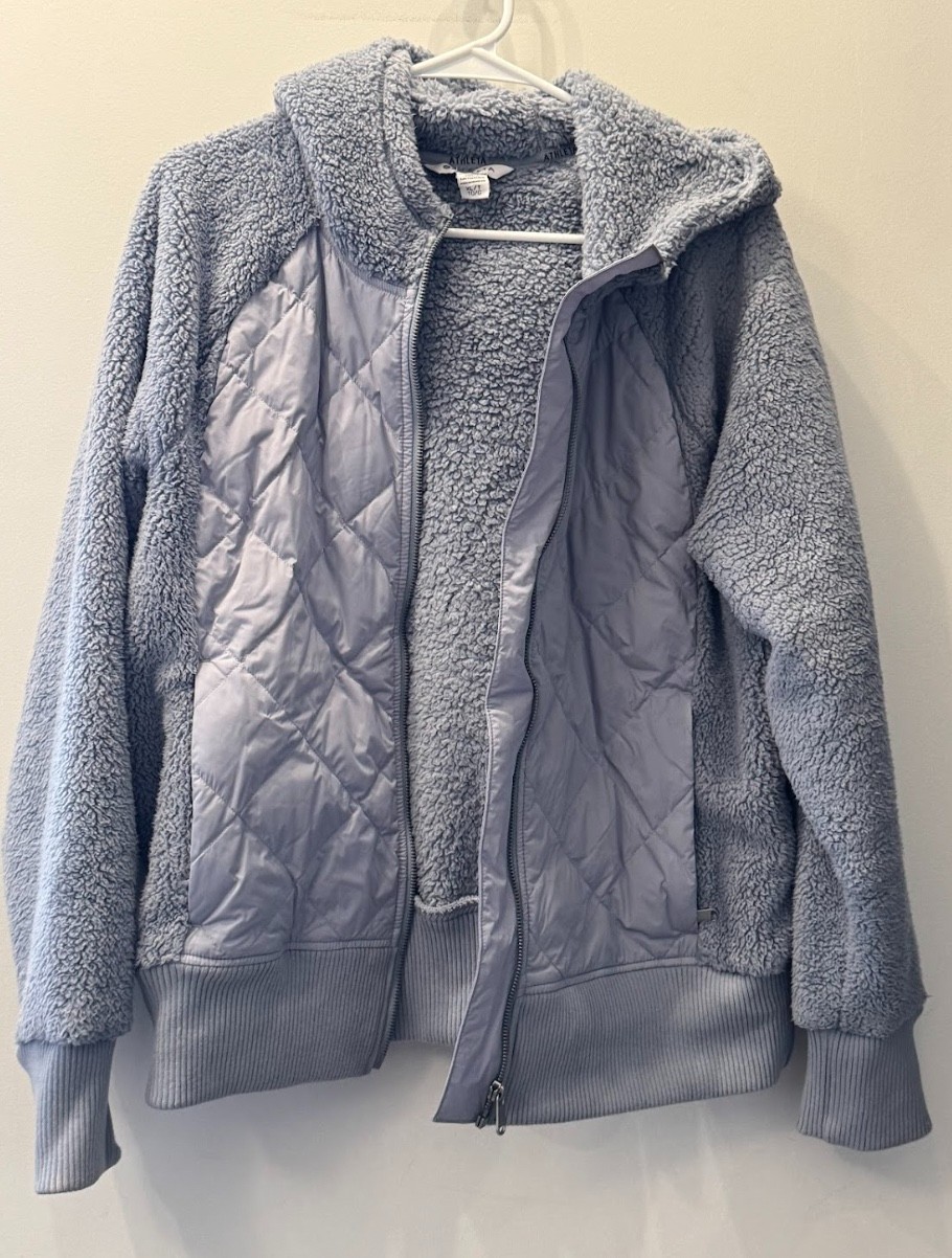 CUTE Athleta XL/T Women’s Apres Tugga Down Jacket in Blue Star