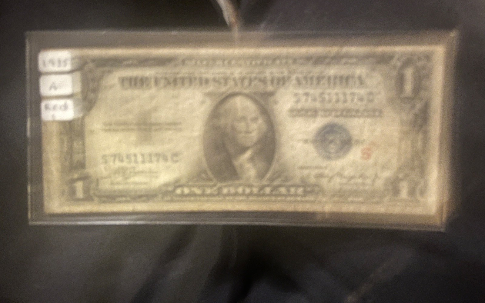 1935-a , $1 Silver certificate , Red S , Scarce, Fine 1935-a , $1 Silver certificate , Red S , Scarce, Fine