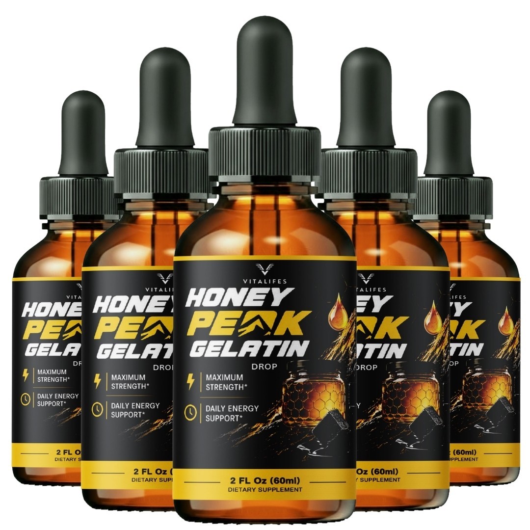 (5 pack) Honey Peak Gelatin Drops Advanced Formula Dietary Supplement HoneyPeak.