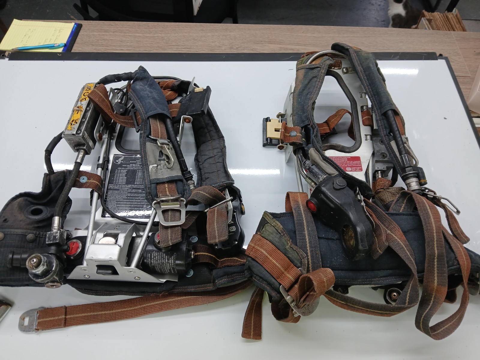 Scott Safety 4.5 Air Pak SCBA Backpack Harness Assemblies Lot Of 2 Scott Safety 4.5 Air Pak SCBA Backpack Harness Assemblies Lot Of 2