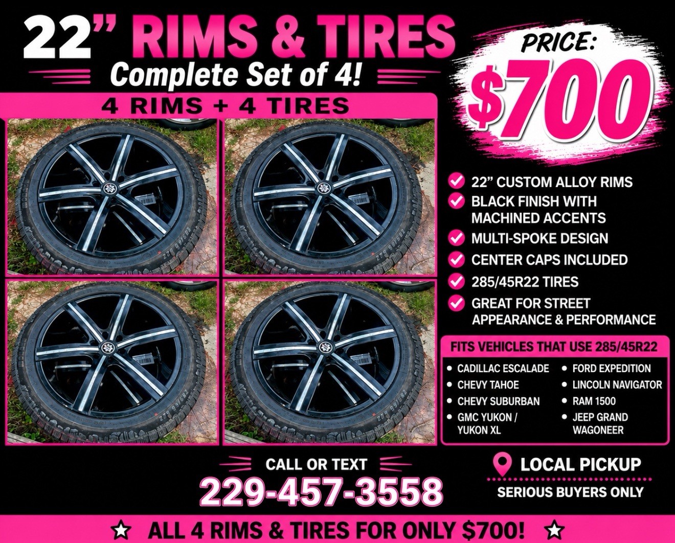 Ties And Rims Like New Used For Three Weeks