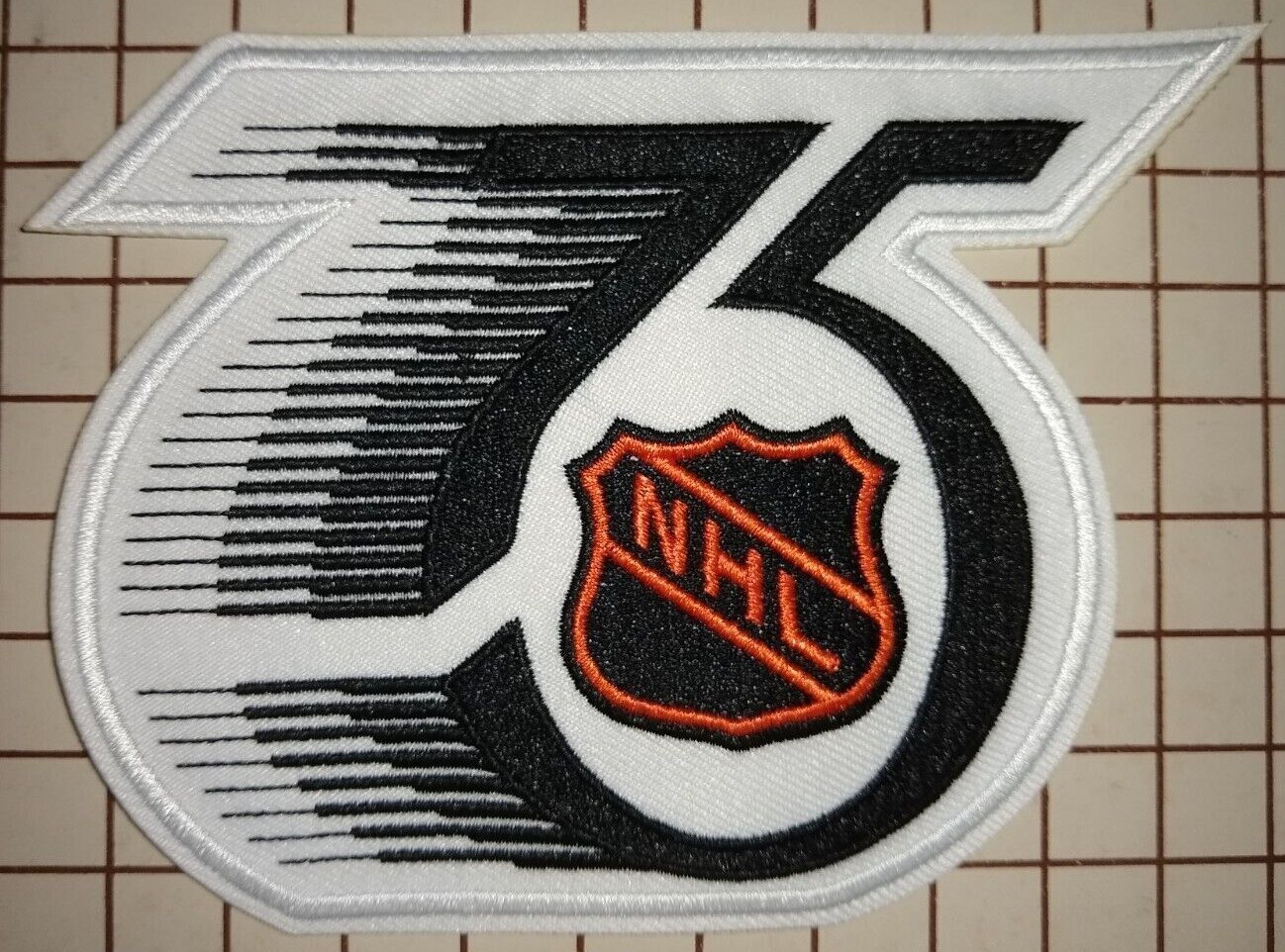National Hockey League~NHL~75th Anniversary Embroidered Patch~5 1/8\ National Hockey League~NHL~75th Anniversary Embroidered Patch~5 1/8\