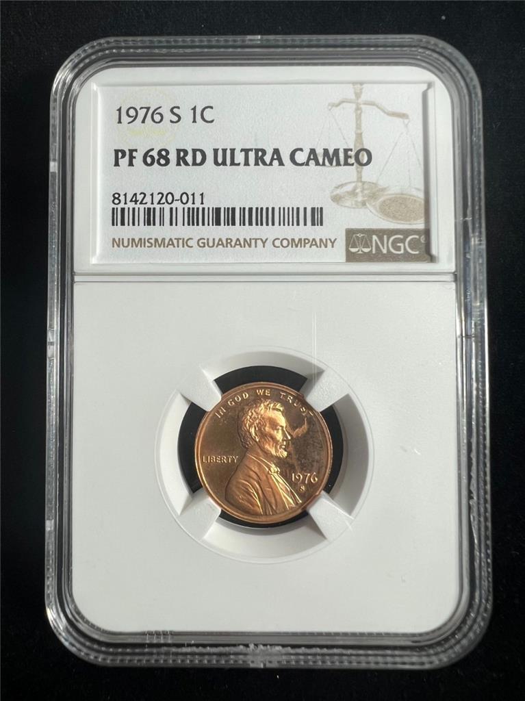1976 S LINCOLN CENT PROOF 1C PF68 RD ULTRA CAMEO UCAM NGC SKU 3537, 3606, 3607 1976 S LINCOLN CENT PROOF 1C PF68 RD ULTRA CAMEO UCAM NGC SKU 3537, 3606, 3607