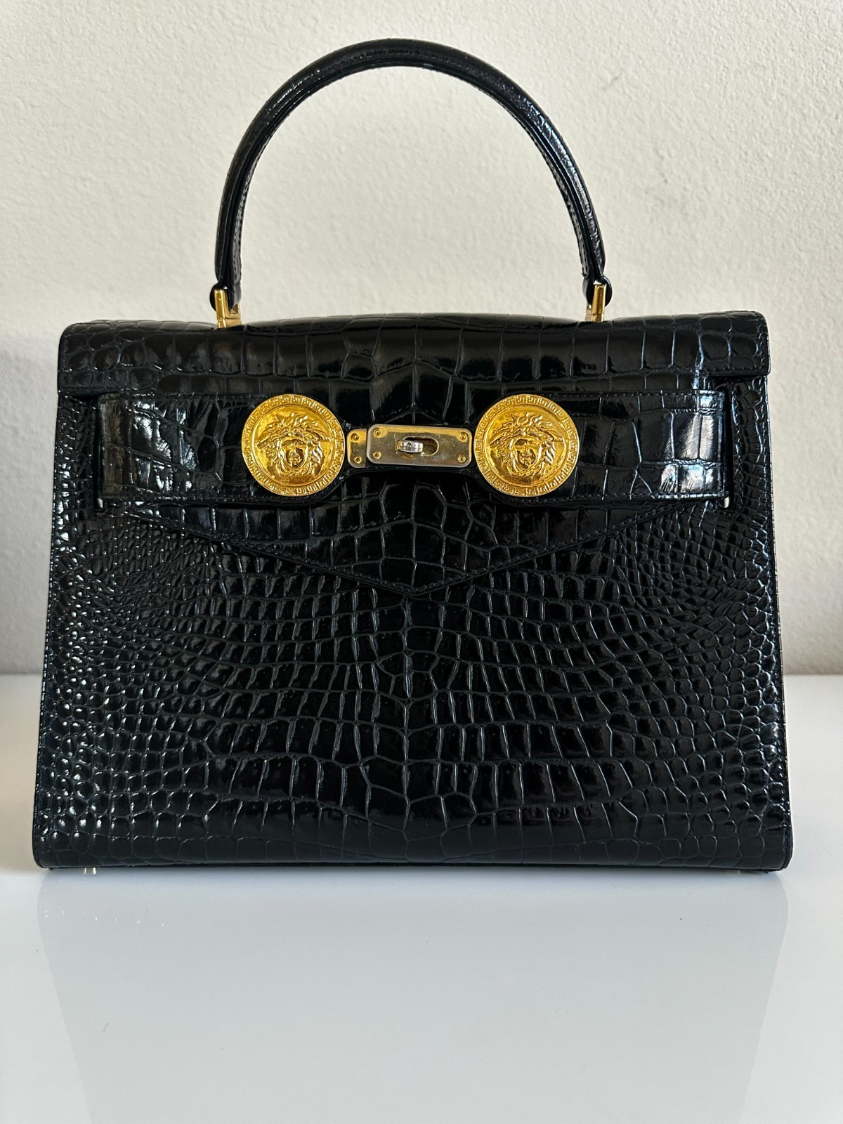 Authentic Gianni Versace Couture Princess Diana Medusa Bag Vintage 1990s
