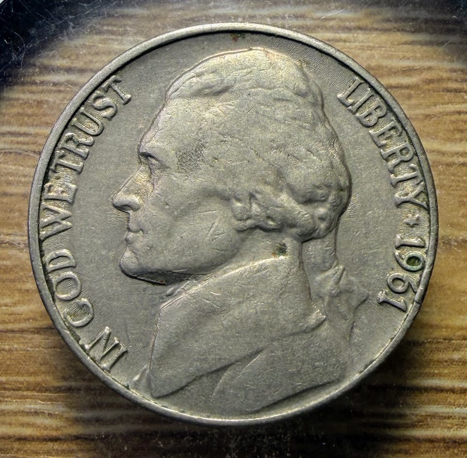 1961-D Jefferson Nickel - Actual Coin Shown - & Tracking INV#61 1961-D Jefferson Nickel - Actual Coin Shown - & Tracking INV#61