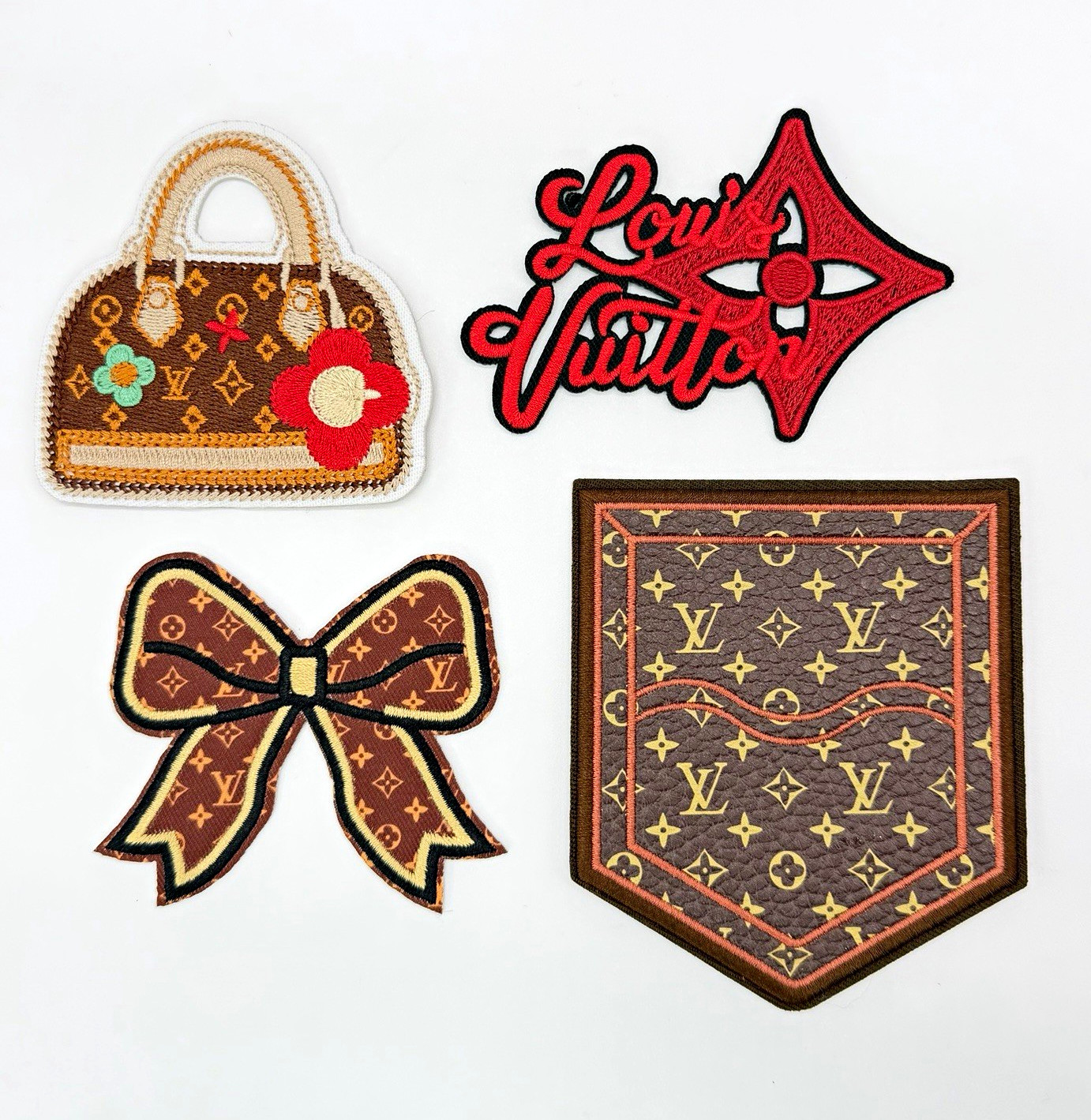 New 4PC Embroidered Logo Iron-On Patch Set for Hats/Ties /Purses Jackets Jeans New 4PC Embroidered Logo Iron-On Patch Set for Hats/Ties /Purses Jackets Jeans