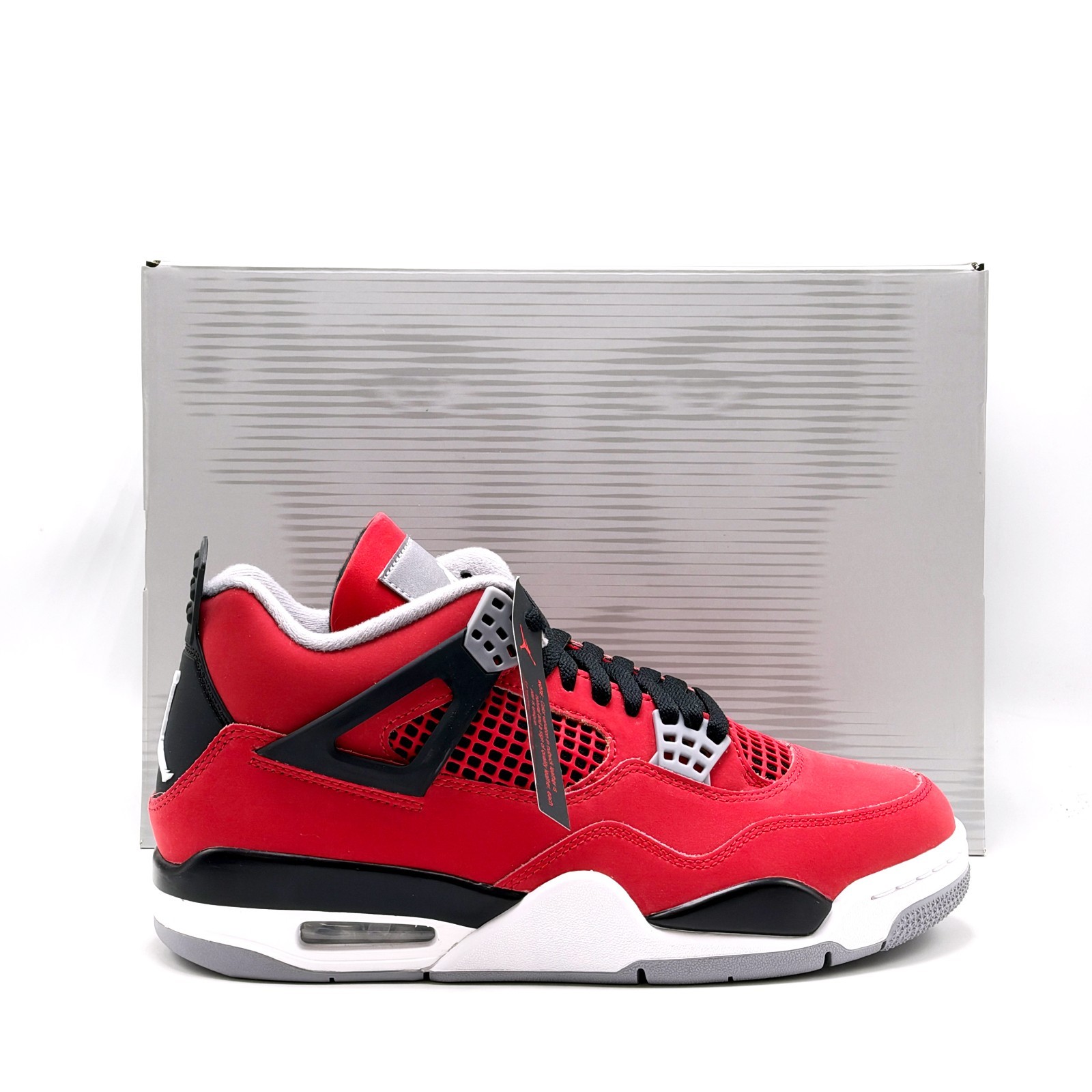 *NEW* Men NIKE Air Jordan 4 Retro 'Toro Bravo' FIRE RED / BLACK (FQ8138 600) 👍