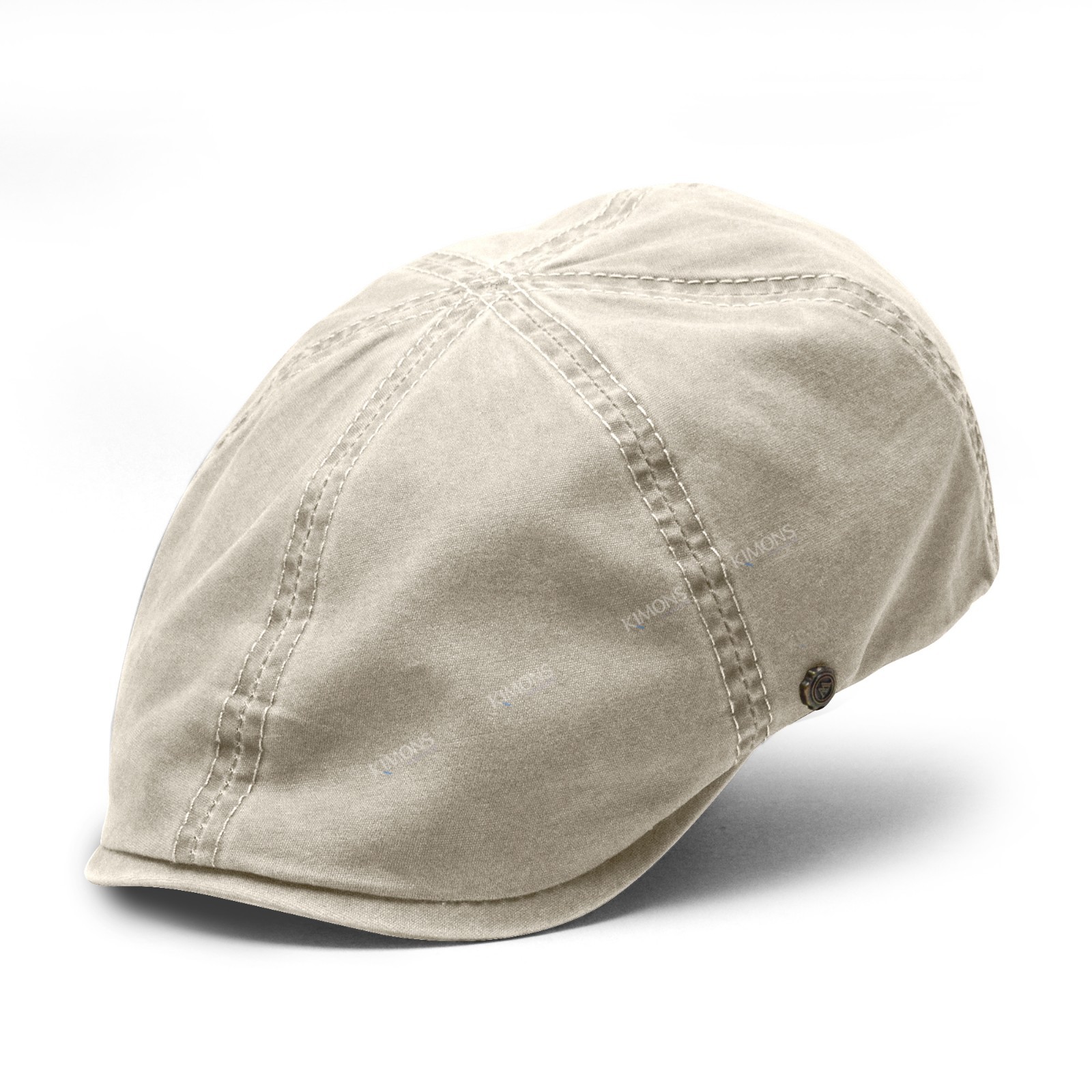 Men Washed Cotton Ivy Cap Vintage Flat Golf Hat Breathable Newsboy Driving Cap