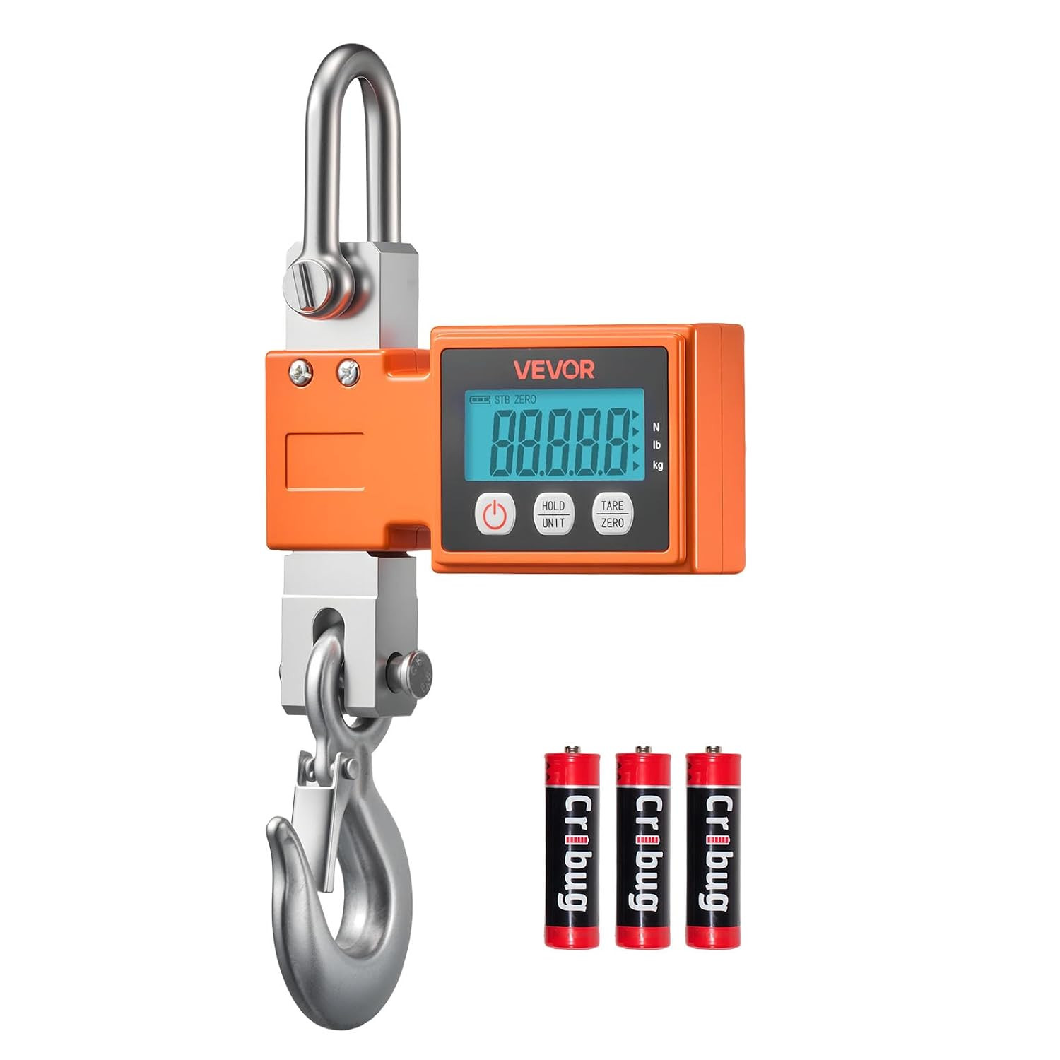 Digital Crane Scale, 1100 Lbs/500 Kg Max Capacity, Heavy Duty Industrial Hanging