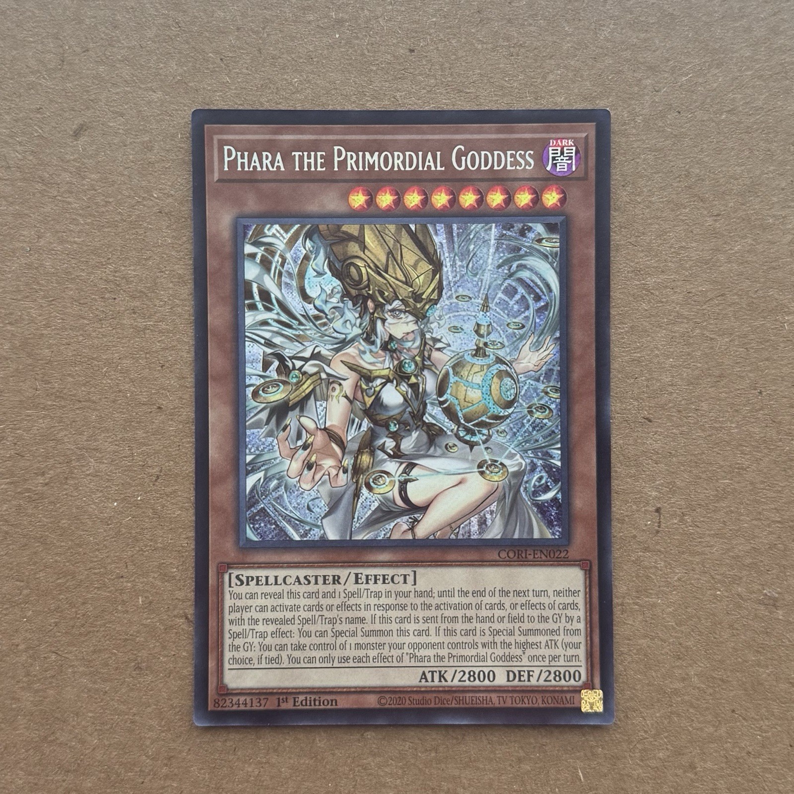YU-GI-OH PHARA THE PRIMORDIAL GODDESS CORI-EN022 SECRET RARE 1ST ED [NM]