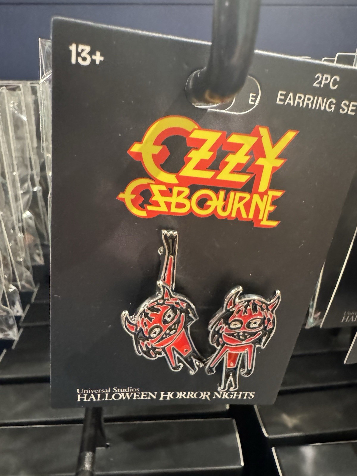 Universal HHN Halloween Horror Nights 2026 Ozzy Osbourne Exclusive Earrings