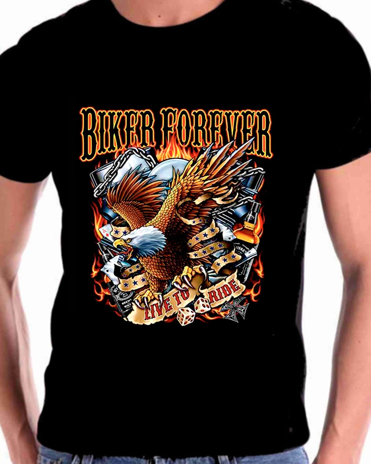 Motorcycle Art T Shirt Biker Forever Motorcycle Art T Shirt Biker Forever