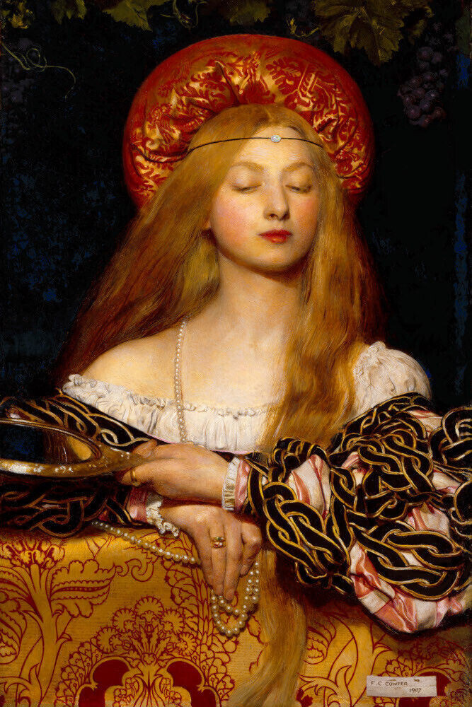 Vanity Frank Cadogan Cowper 1907 Woman Portrait Painting Poster Art Print