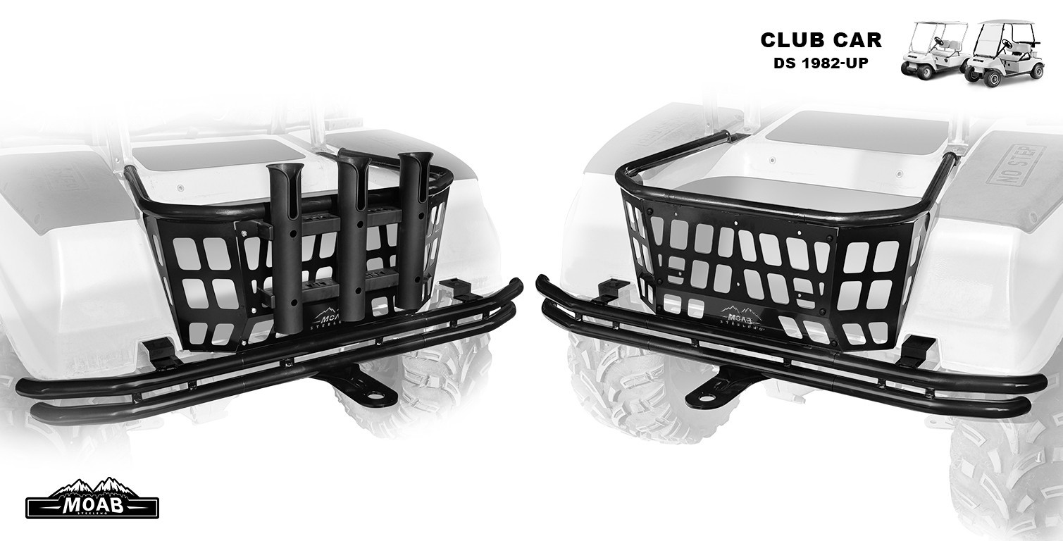'MOAB' Utility Rear Basket/Bumper Guard/Trailer Hitch for Club Car DS Golf Cart