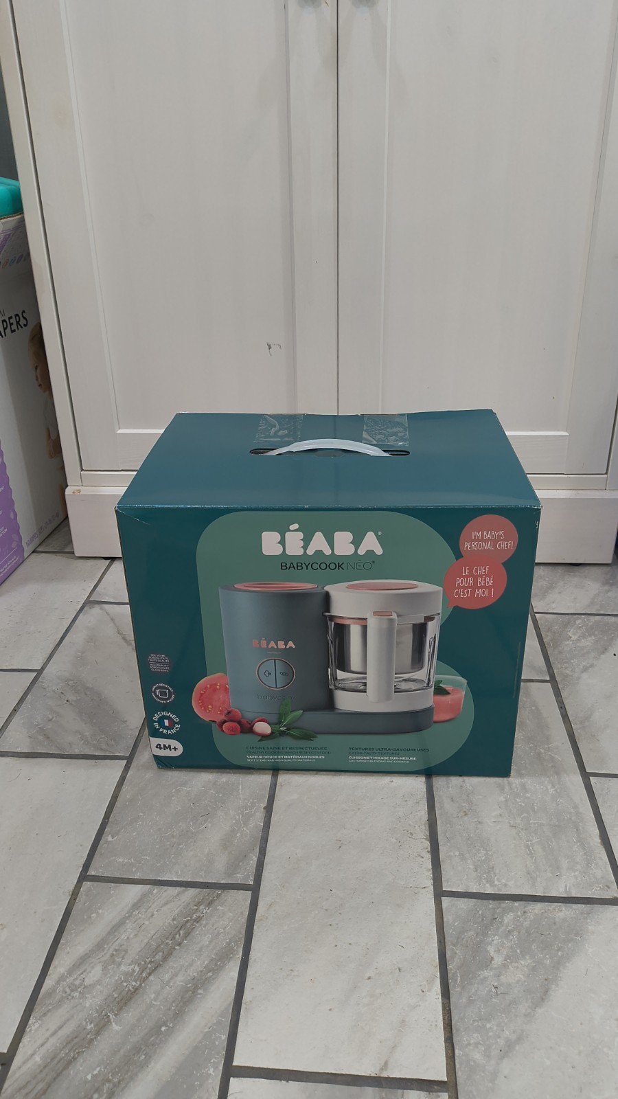 BEABA Babycook Neo Baby Food Maker Steamer Blender Glass Bowl Eucalyptus Pink BEABA Babycook Neo Baby Food Maker Steamer Blender Glass Bowl Eucalyptus Pink