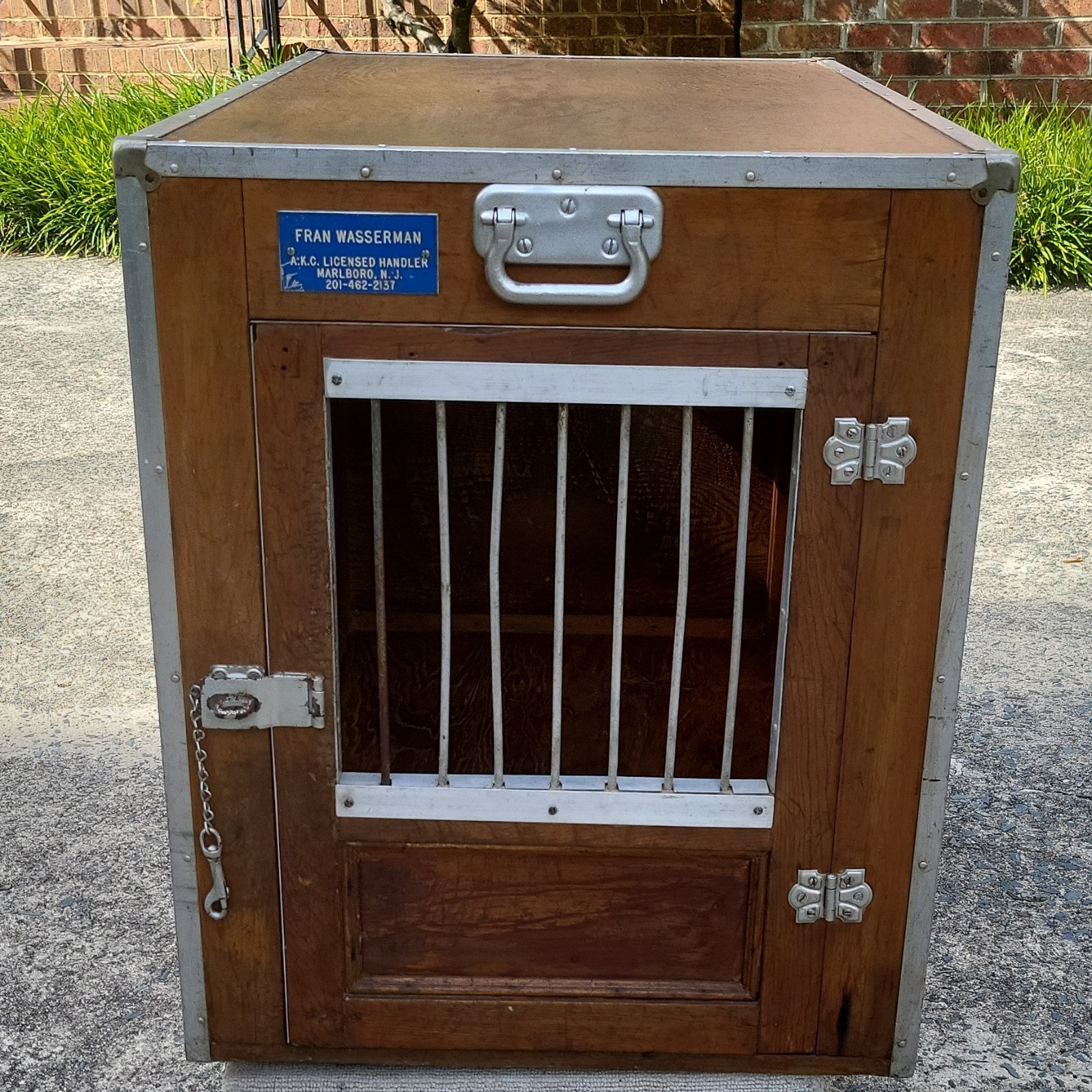 Rare Vintage 1960\'s Kroyer Wood Dog Kennel Crate, 27h X 22w X 36d Rare Vintage 1960\'s Kroyer Wood Dog Kennel Crate, 27h X 22w X 36d