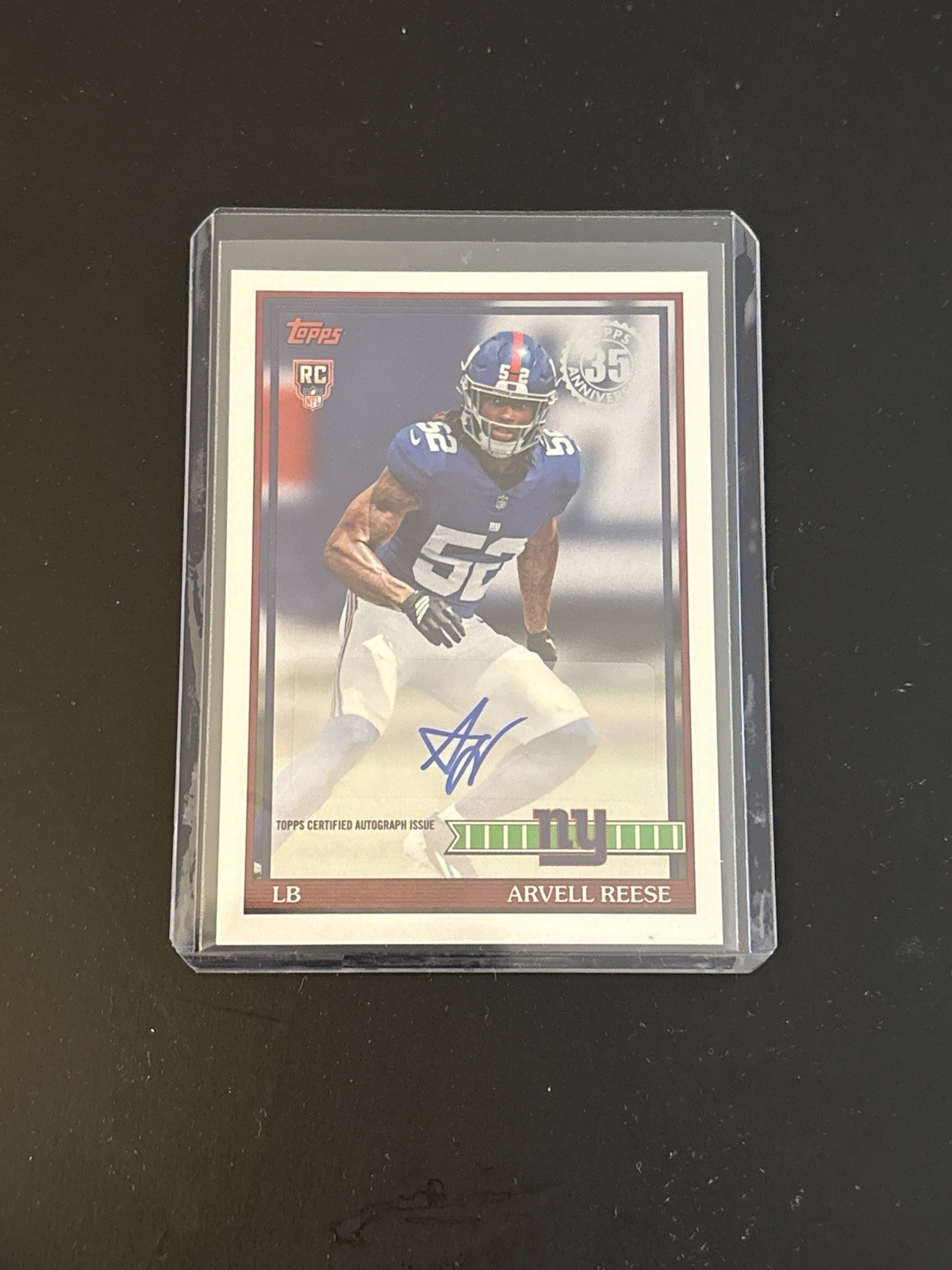 ARVELL REESE 2026 Topps NFL 1991 ROOKIE RC AUTOGRAPH AUTO #91FRA-AR Giants