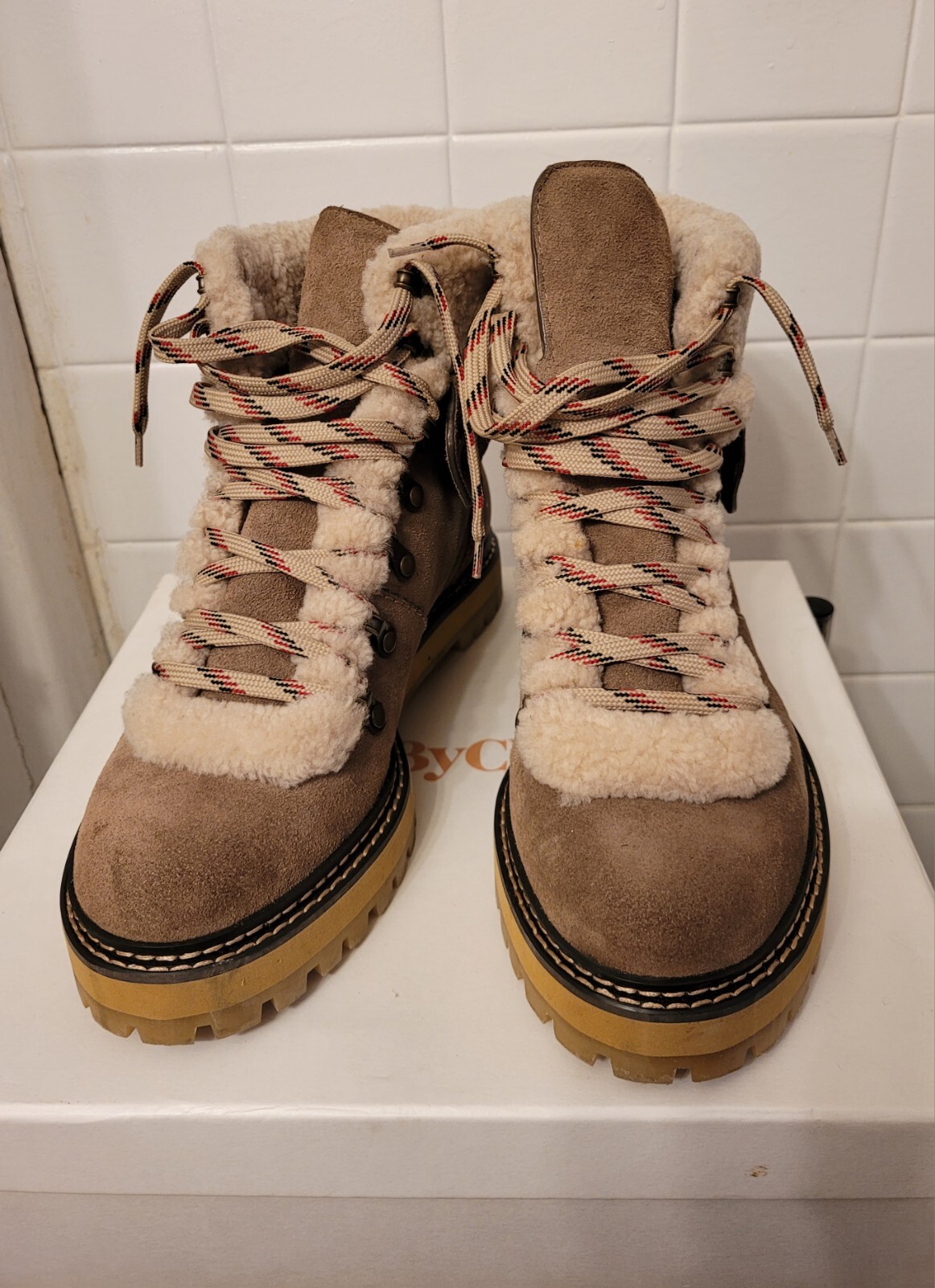 See By Chloe Pre-owned Crosta Lace Up Booties..Eu Size 40/ US Size 10