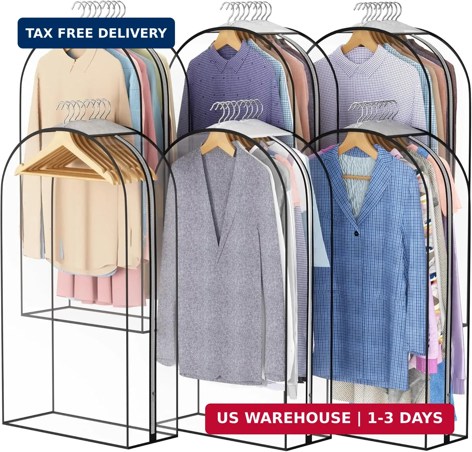 Liuoud Clear Garment Bags for Hanging Clothes10\