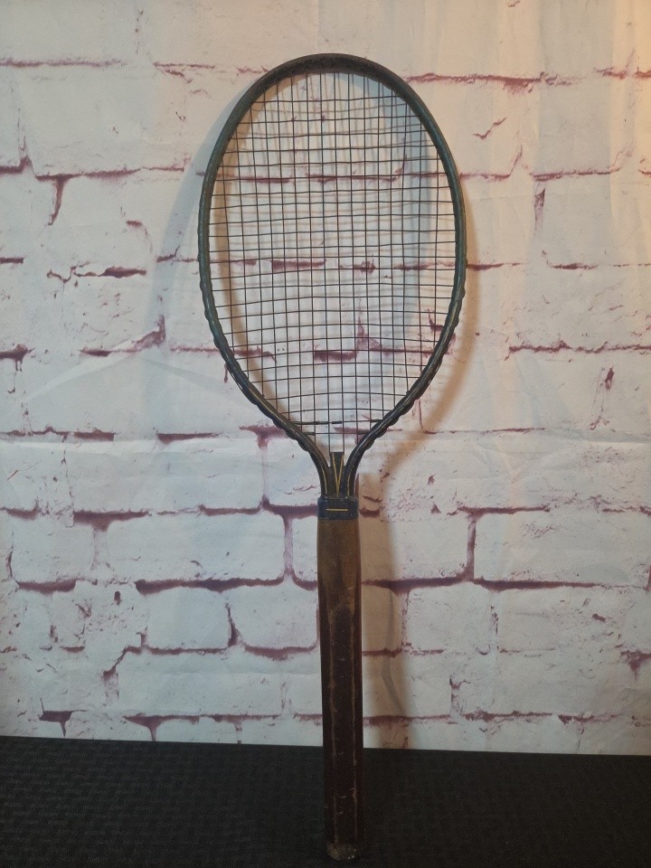 Vintage Dayton Steel & Wood Tennis Racket Racquet Metal Mesh Wood Handle 1920's Vintage Dayton Steel & Wood Tennis Racket Racquet Metal Mesh Wood Handle 1920's