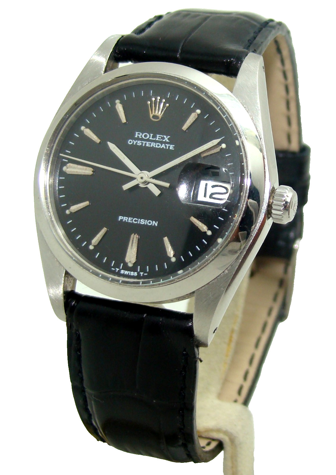 VINTAGE ROLEX 34mm MEN\'s STAINLESS STEEL MANUAL WIND OYSTERDATE Ref. 6694 C 1977