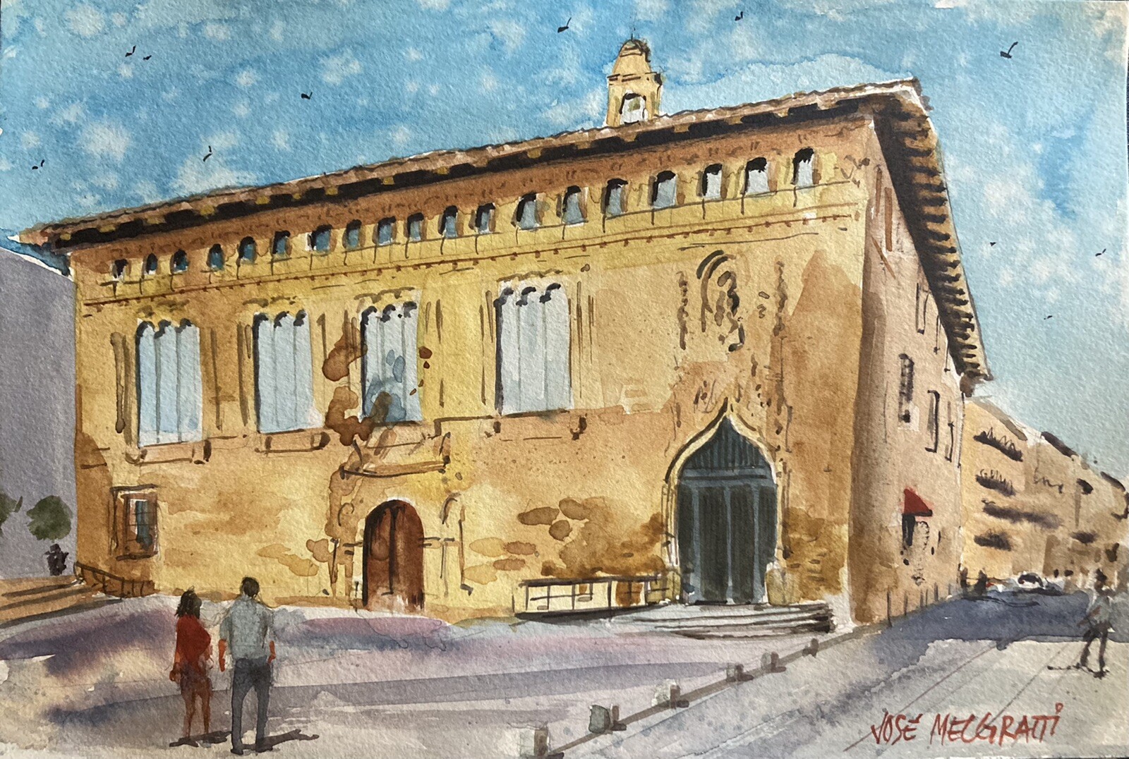 ORIGINAL Watercolor painting Valencia, Spain 7.1/2