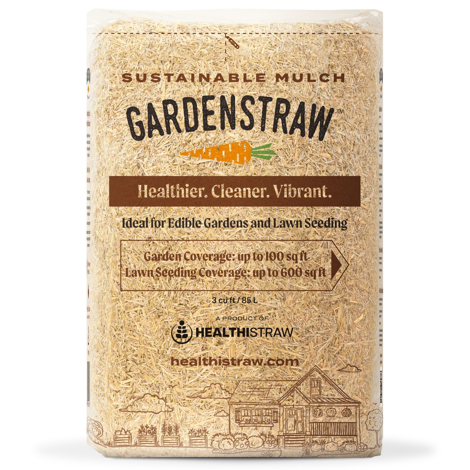 HealthiStraw GardenStraw, All-Natural, Sustainable Garden Straw Mulch, 3 cu ft HealthiStraw GardenStraw, All-Natural, Sustainable Garden Straw Mulch, 3 cu ft