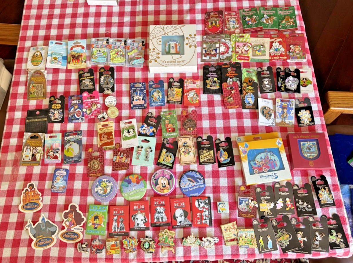 Vintage-New Disney Pin Lot 95 Pins Variety - Ex Disneyland Cast Member Vintage-New Disney Pin Lot 95 Pins Variety - Ex Disneyland Cast Member