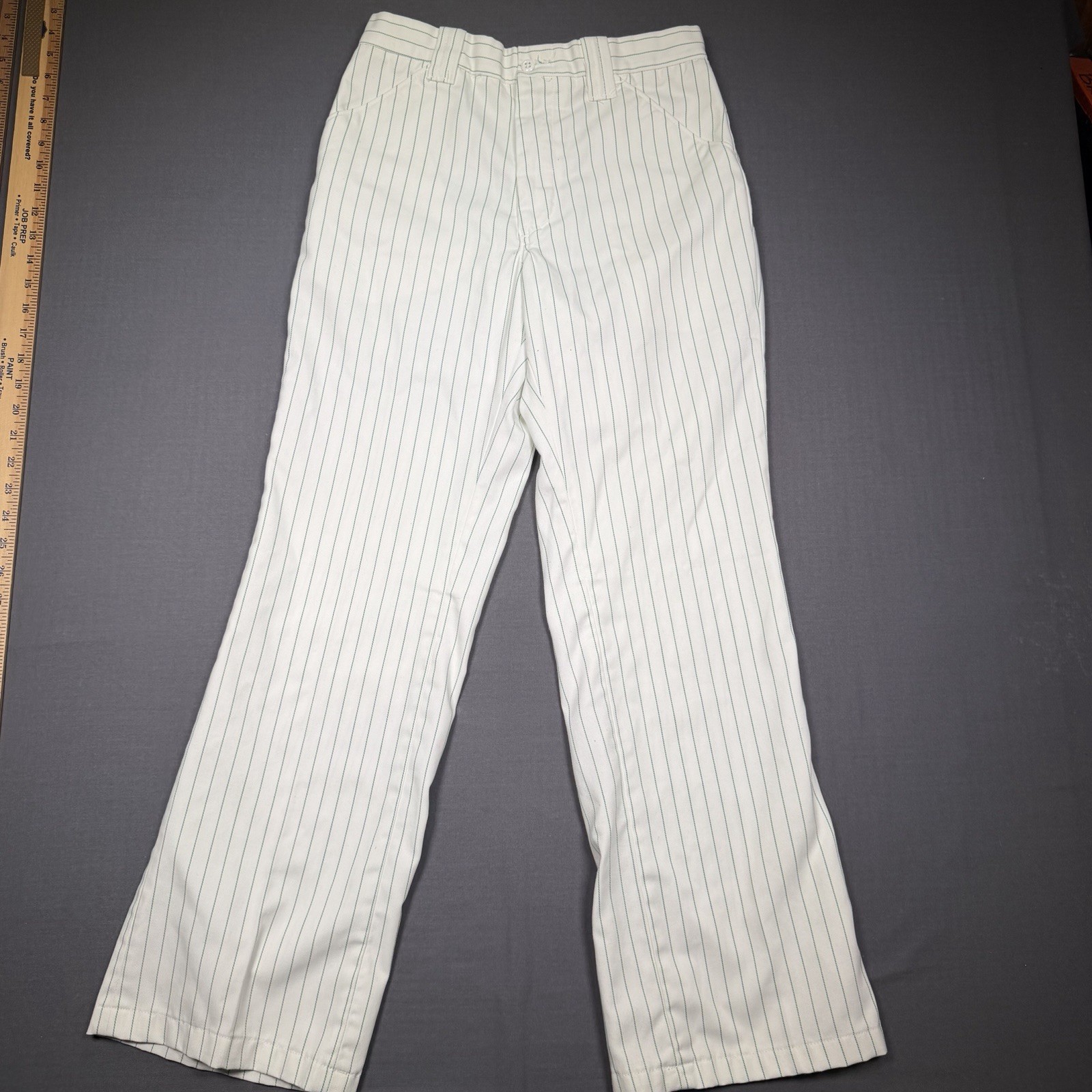 Vintage Coca Cola COKE Delivery Uniform Pants White with Green Stripes Size 29 Vintage Coca Cola COKE Delivery Uniform Pants White with Green Stripes Size 29
