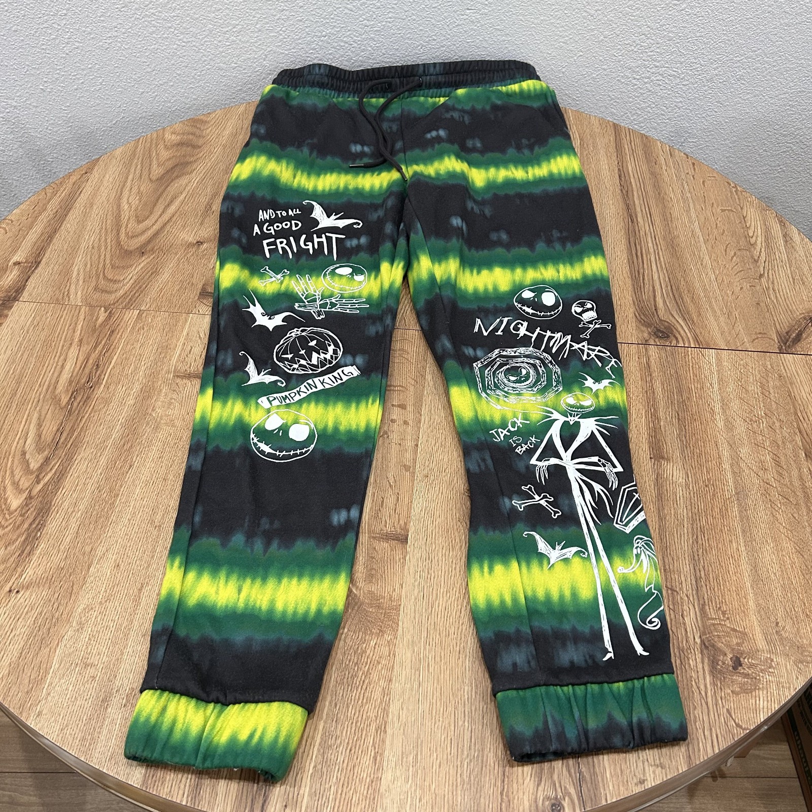 The Nightmare Before Christmas Neon Green Spiral Sweatpants The Nightmare Before Christmas Neon Green Spiral Sweatpants