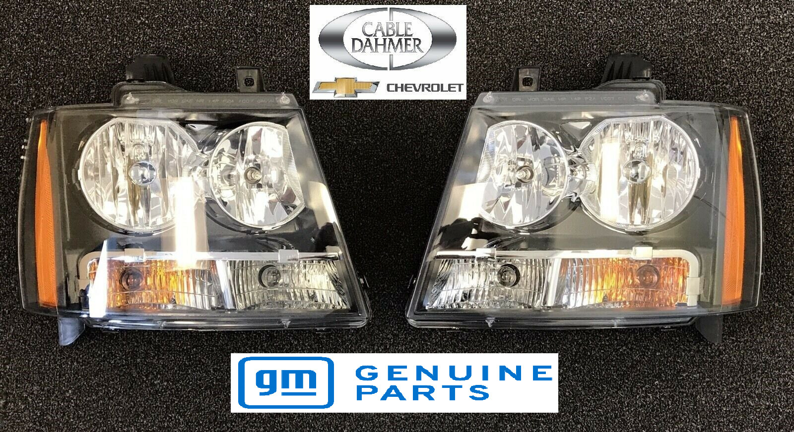 2007-2014 Chevrolet Avalanche Tahoe Suburban OEM Front Left & Right Headlights 2007-2014 Chevrolet Avalanche Tahoe Suburban OEM Front Left & Right Headlights