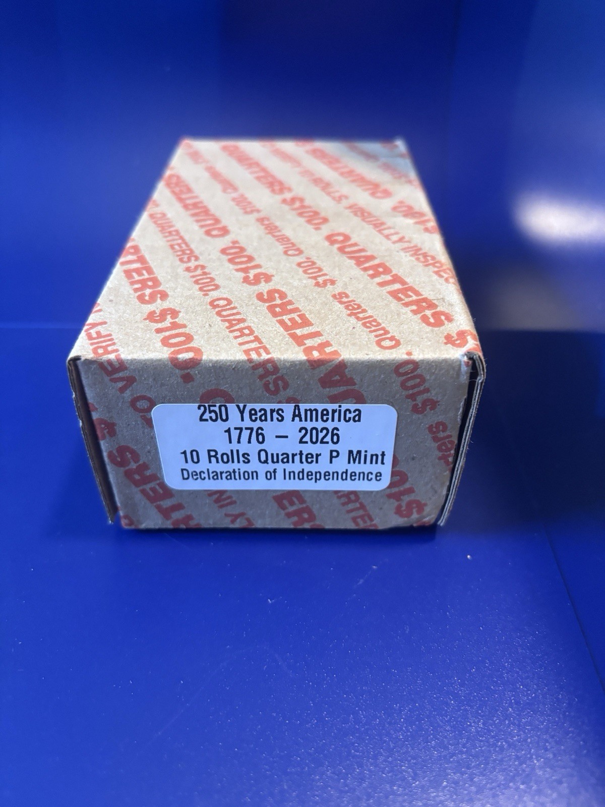 1776–2026 Declaration Of Independence Quarter Box -Phil. Mint Rolls (400 Coins)