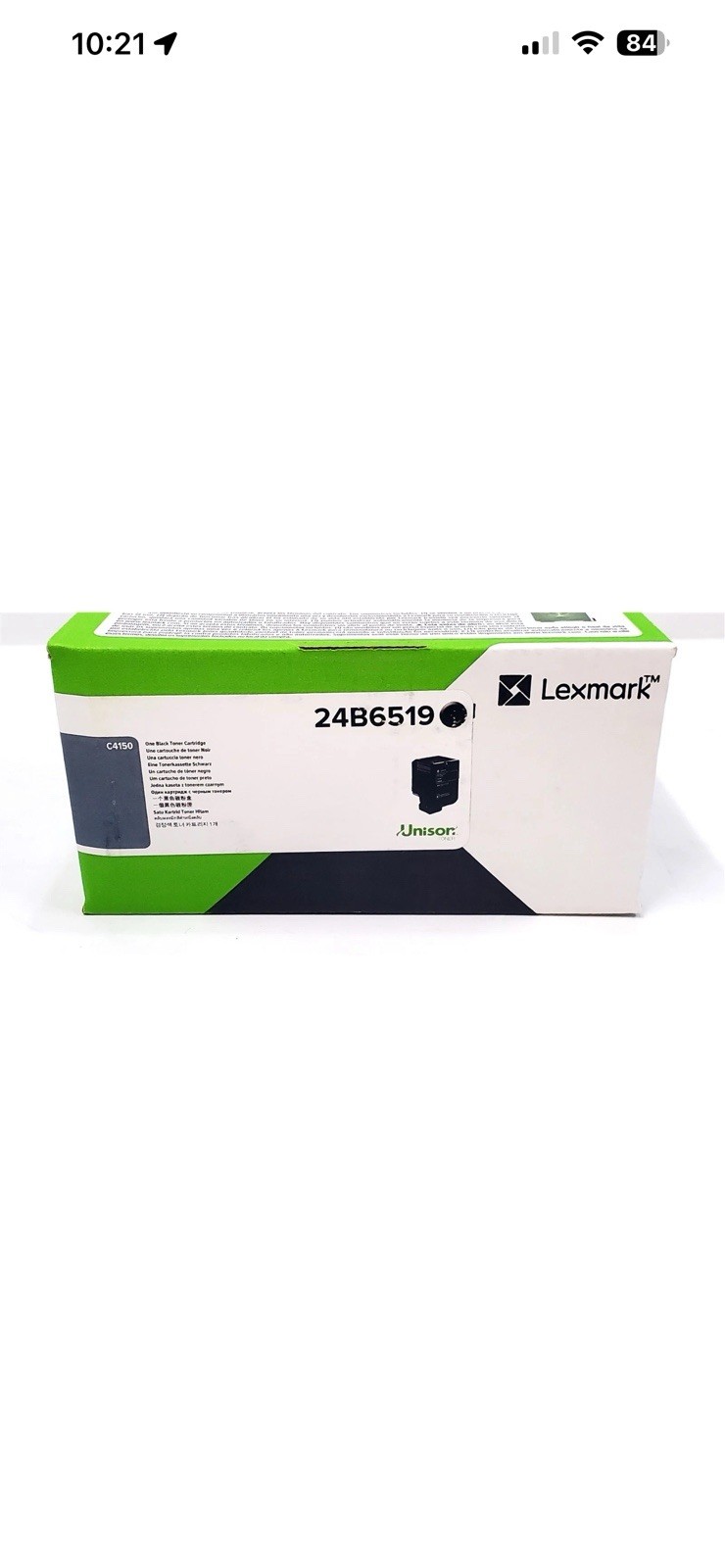 Genuine Lexmark 24B6519 Black Toner Cartridge NEW IN BOX Genuine Lexmark 24B6519 Black Toner Cartridge NEW IN BOX
