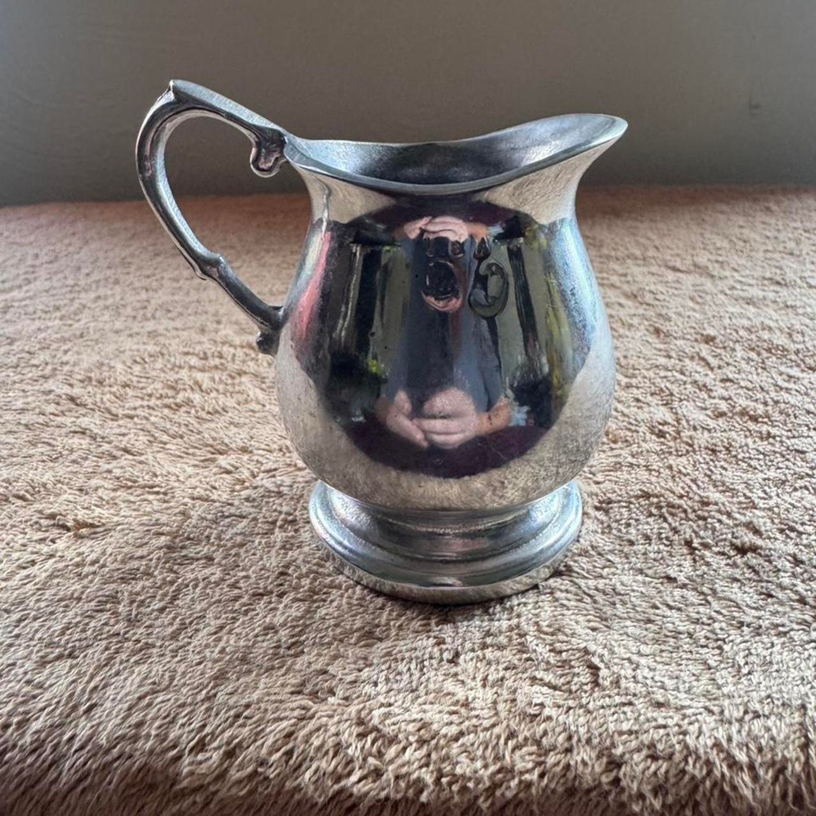 Vintage Aluminum Creamer Pitcher and is stamped U.S.A. Vintage Aluminum Creamer Pitcher and is stamped U.S.A.