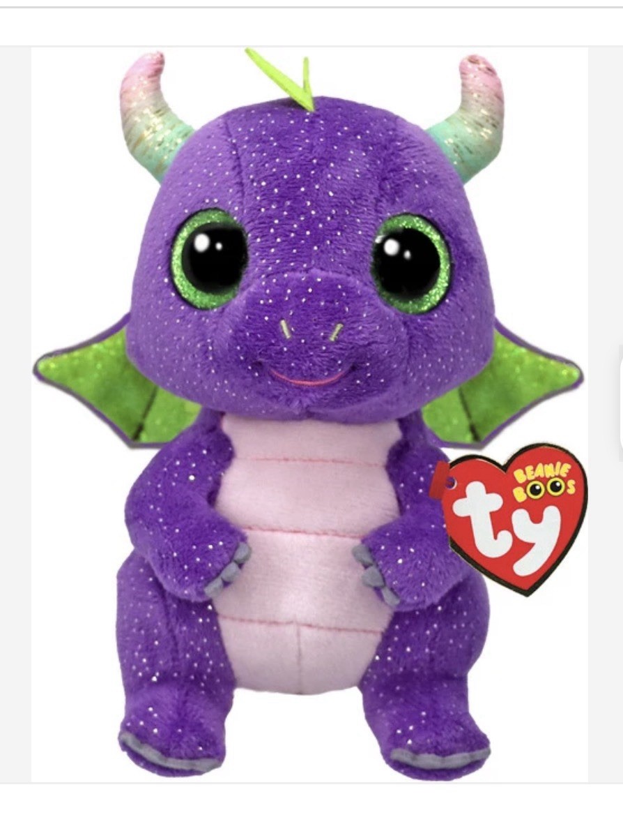 Ty Beanie Baby BOOs Daphne the Purple Dragon New with Tags. 