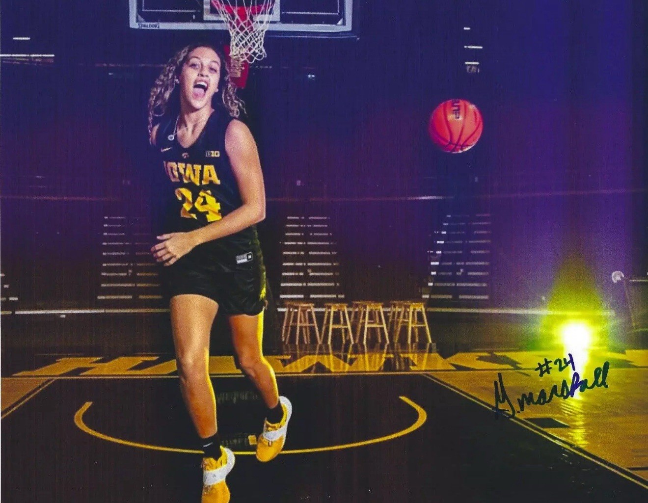 GABBIE MARSHALL Signed 8 x 10 Photo Signed REPRINT Basketball IOWA HAWKEYES