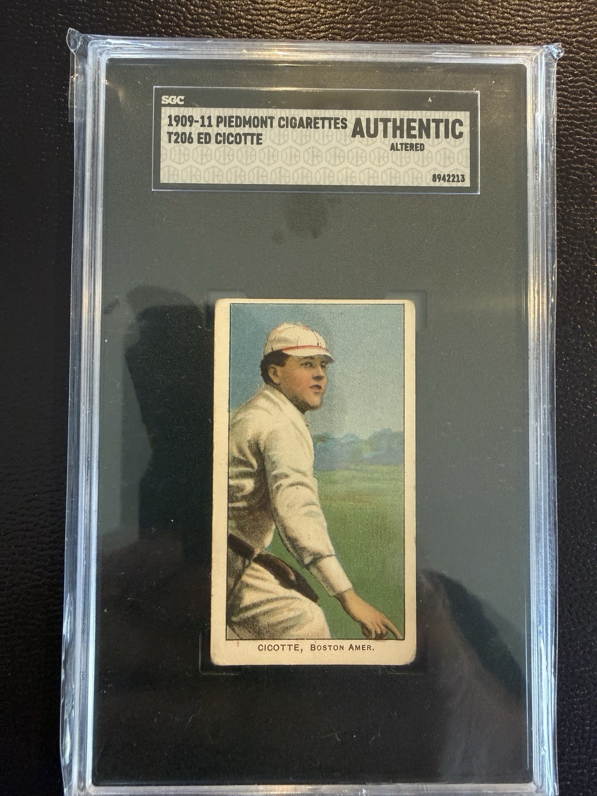 1909-11 T206 - Eddie Cicotte 350 Back