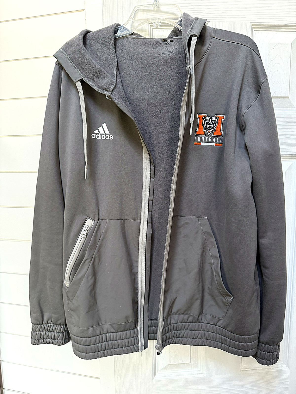 Genuine Adidas Mercer University Bears Football full-zip hoodie Genuine Adidas Mercer University Bears Football full-zip hoodie