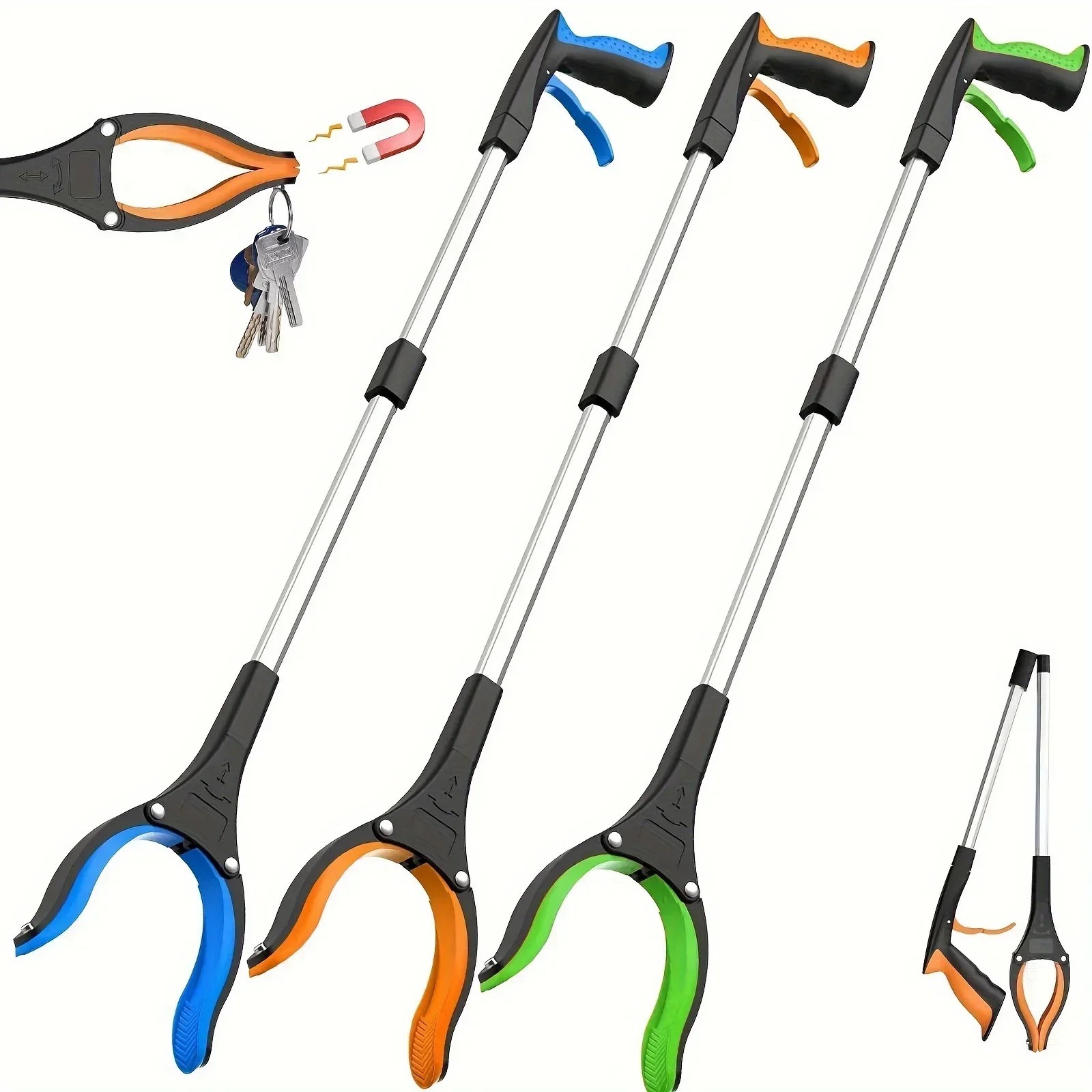 32 Inch Garbage Picker Gripper 360° Rotating Heavy Duty Elderly Grabber Tool USA 32 Inch Garbage Picker Gripper 360° Rotating Heavy Duty Elderly Grabber Tool USA