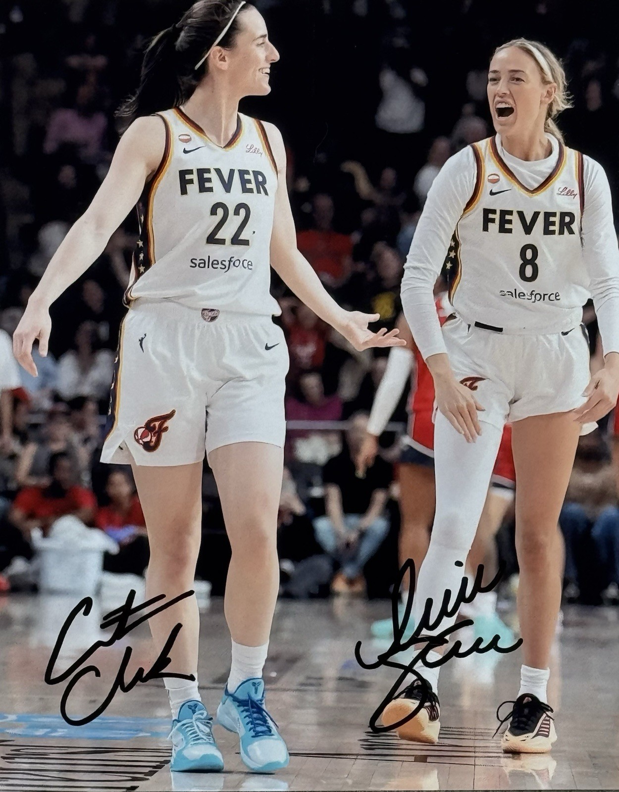 Caitlin Clark - Sophie Cunningham - DUAL Autographed Signed 8 x 10 Photo w/COA