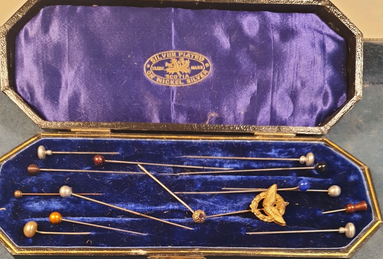 Job Lot Antique Victorian Edwardian Hat Pins Stickpins Bundle Assorted 16.5cm